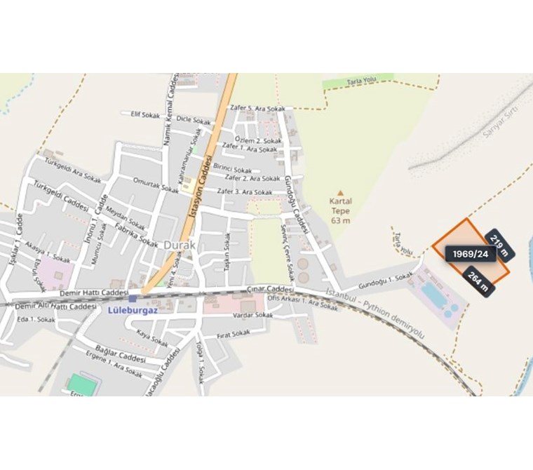 Lüleburgaz Durak Mahallesi 51.325 m² Satılık Tarla | Güler Gayrimenkul