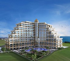 Bellagio Residence'ta Denize 200 m Mesafede Eşyalı 1+1 Daire