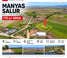 MANYAS SALURDA %30 İMARLI KONUT & TİCARETE UYGUN 773 m² ARSA