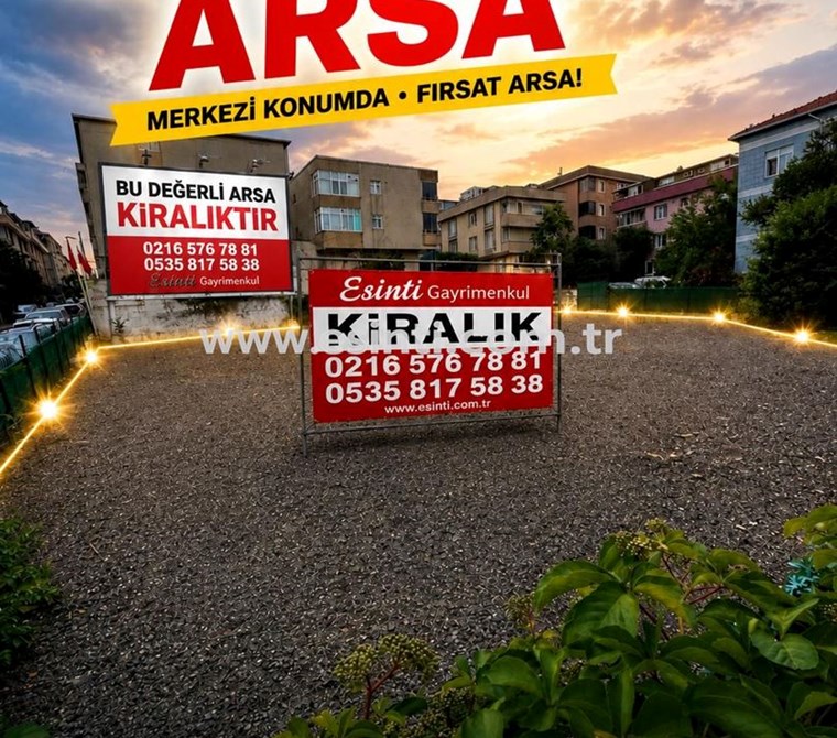 ATAŞEHİR KAYIŞDAĞI’NDA 1050 m² DEPO KULLANIMINA UYGUN KİRALIK ARSA