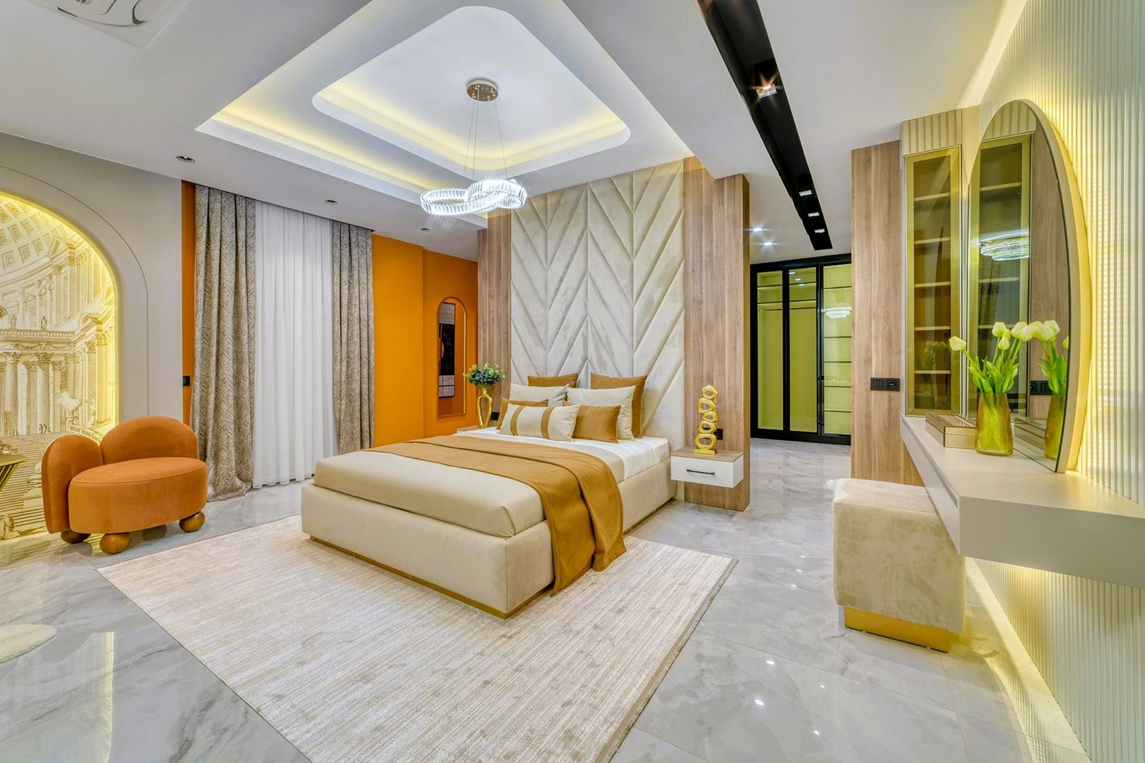 ALANYA TEPE – MODERN DESIGN 4+1 PRIVATE VILLA WITH A UNIQUE PANORAMIC VIEW