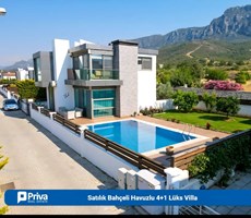 KIBRIS GİRNE ALSANCAK'TA , EŞYALI 4+1 VİLLA DENİZ MANZARALI, ÖZEL HAVUZLU, SİTE İÇİNDE,DENİZE YAKIN