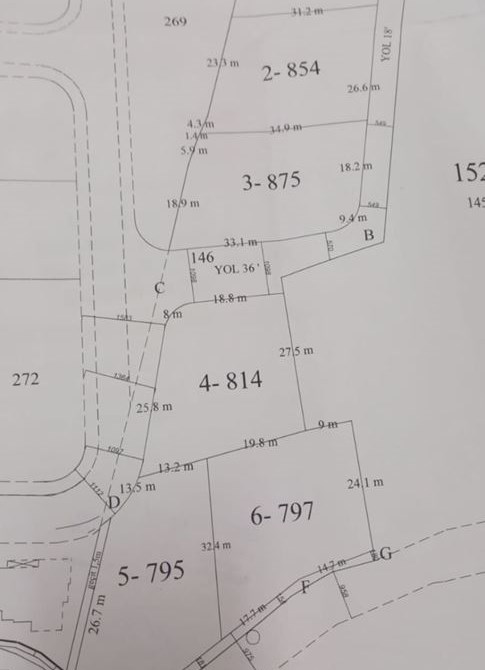 GÖNYELİ AYTAN MARKET BÖLGESİ ANACADDE ÜSDÜ SATILIK TİCARİ İZİNLİ 797,29 M2 TÜRK KOÇANLI ARSA.