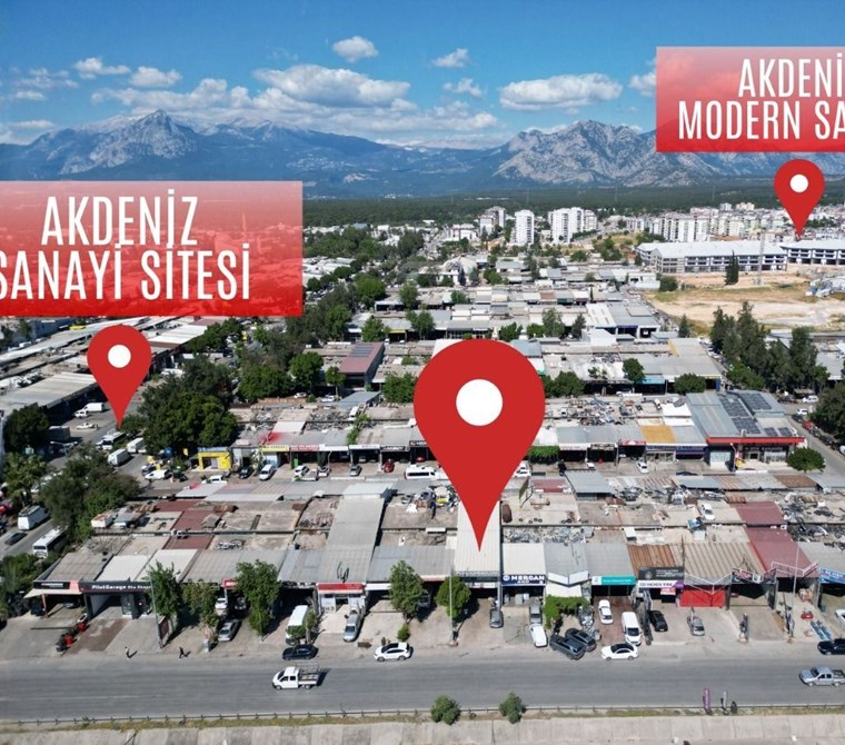 AKDENİZ SANAYİ SİTESİNDE 75.YIL CADDE ÜZERİ 450m²SATILIK DÜKKAN
