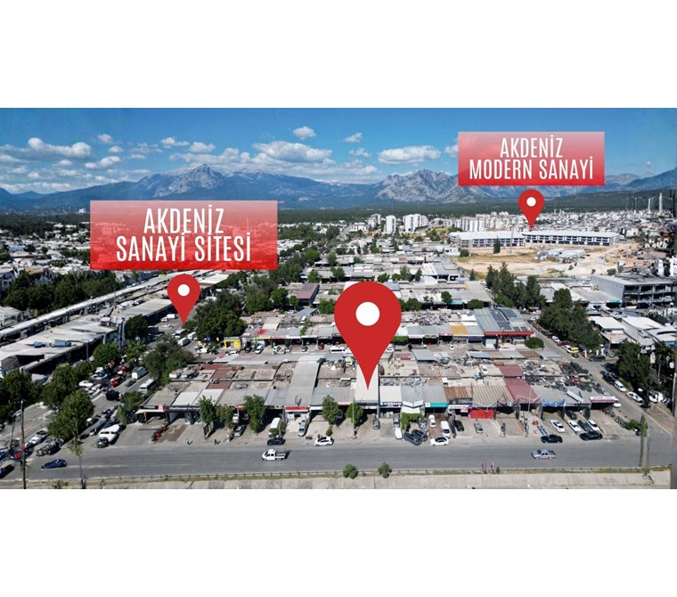 AKDENİZ SANAYİ SİTESİNDE 75.YIL CADDE ÜZERİ 450m²SATILIK DÜKKAN