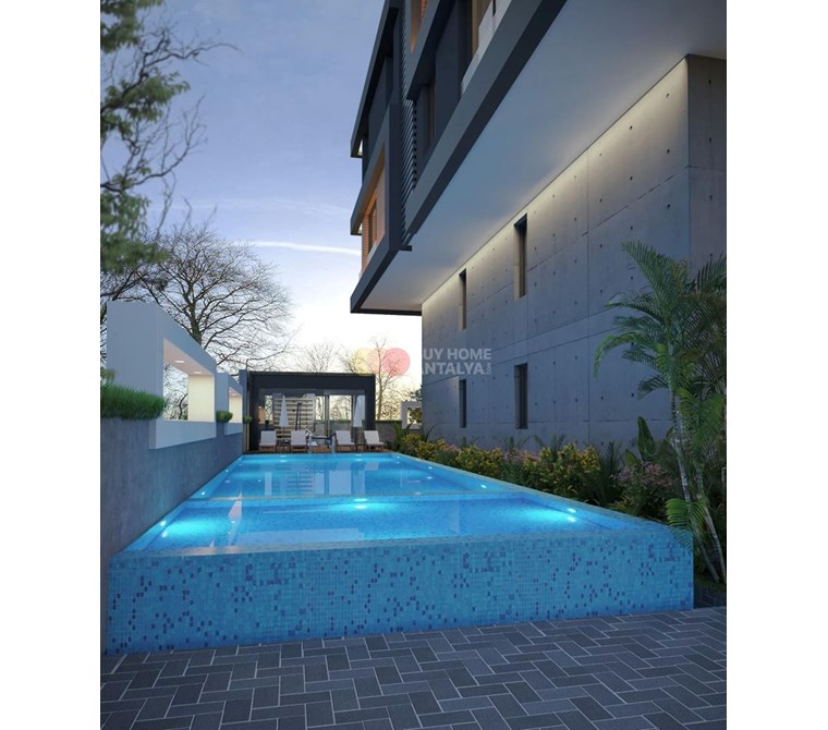 Luxury Duplex Apartments for Sale with Private Gardens Near the Beach and Forest in Konyaaltı