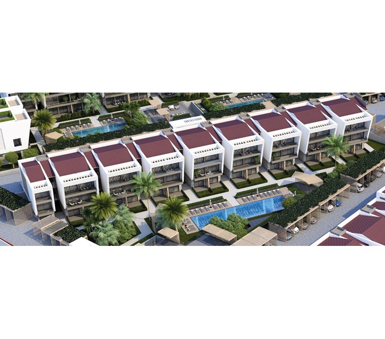 KUŞADASI DAVUTLRDA DENİZ MANZARALI HAVUZLU SİTEDE SATILIK 2+1 DAİRELER