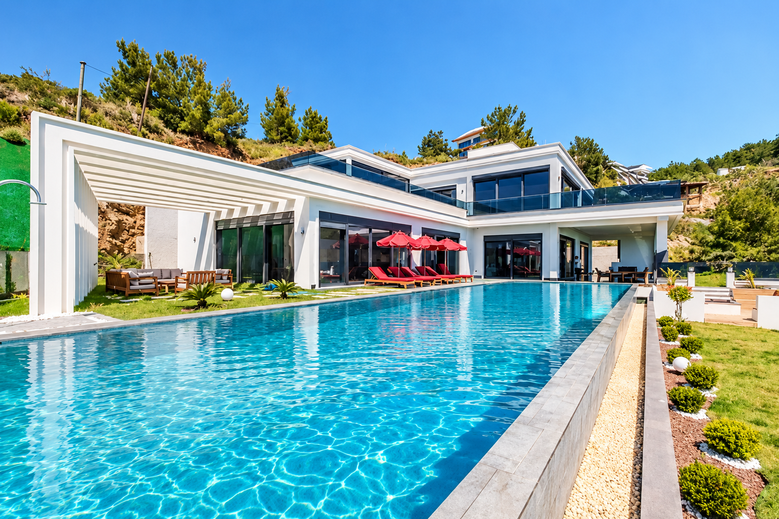  ALANYA KARGICAKTA ULTRA LÜKS DİZAYNDA FULL MANZARA 7+2 SATILIK MALİKANE