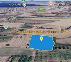 ÇANAKKALE MERKEZ ÇINARLI KÖYÜNDE SATILIK YATIRIMLIK TARLA
