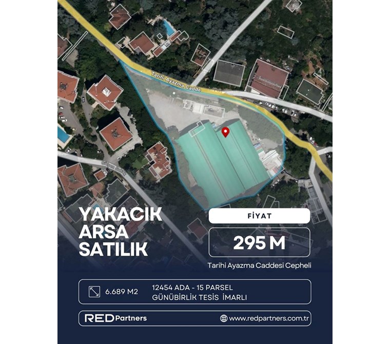 Tarihi Ayazma Caddesine cepheli 6.689m2 Günübirlik Tesis İmarlı