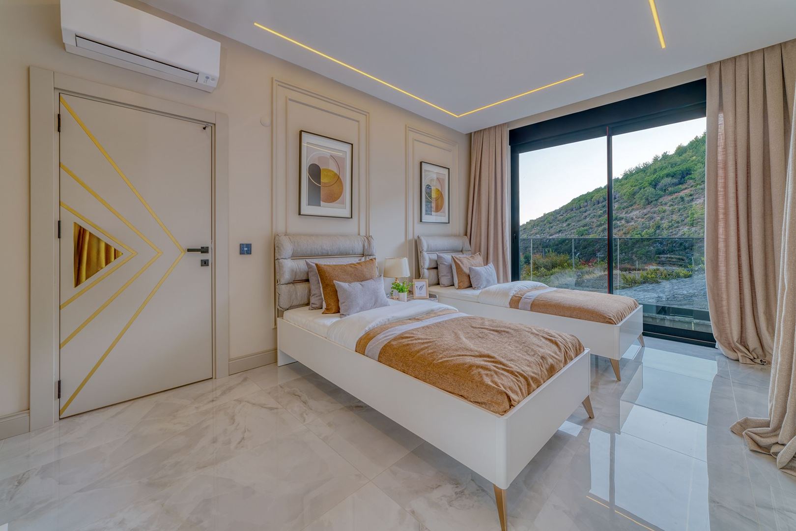 ALANYA TEPE – MODERN DESIGN 4+1 PRIVATE VILLA WITH A UNIQUE PANORAMIC VIEW