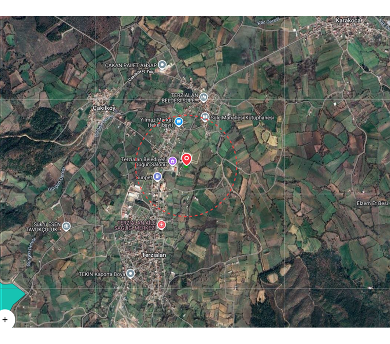 ÇANAKKALE ÇAN TERZİALAN SÜLE KÖY İÇİNDE I 480 M² SATILIK ARSA