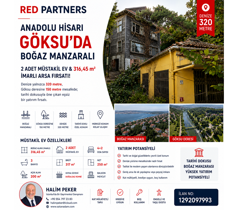 Beykoz Göksu'da Satılık Beykoz Göksu'da Satılık Lüks 4+2 Müstakil Köşk, 316 m², Boğaz'a Yakın Konum