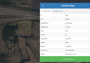 Bolu Yumrukaya’da Otoban Cepheli, Yatırımlık 5.260 m² Satılık Fırsat Tarla