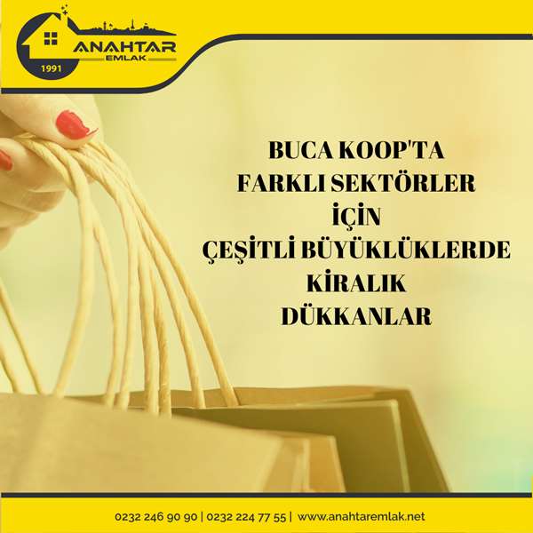 BUCA KOOP'TA KİRALIK DÜKKANLAR