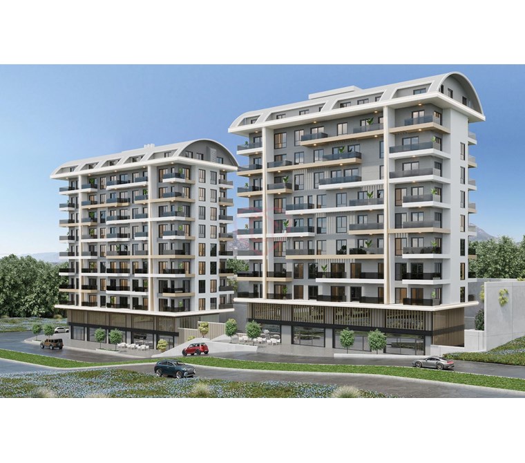New 1+1 apartment in RK Tower, Mahmutlar, just 650 m from the sea, in a complex with full activity