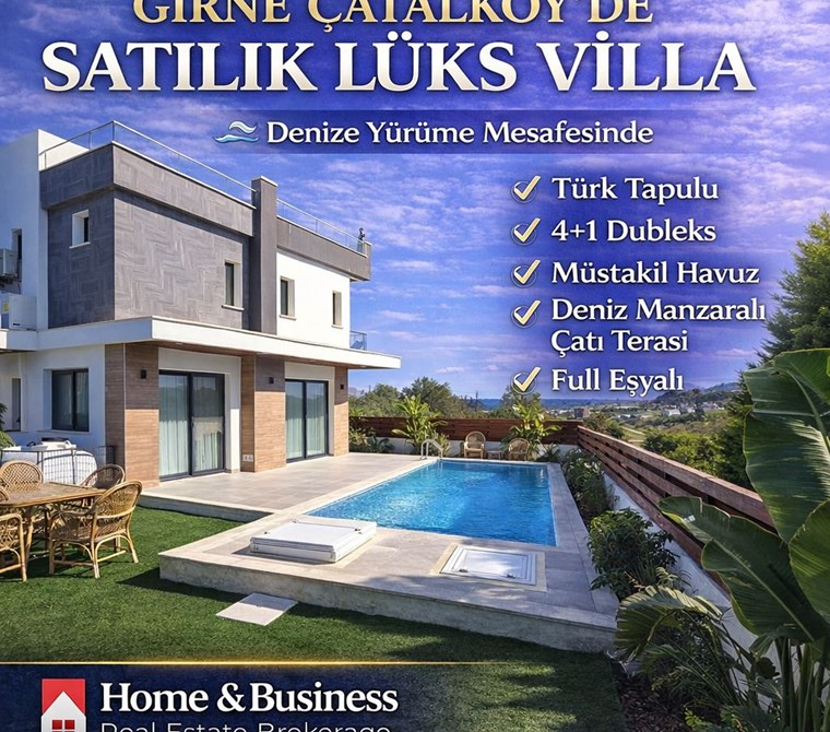 📍 Girne Çatalköy – Deniz Tarafı 🏡 Satılık Lüks Villa