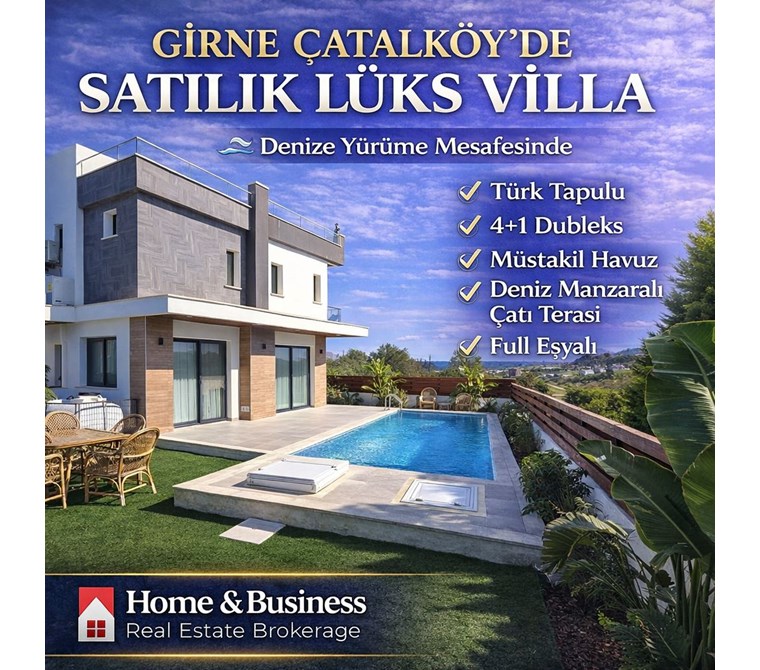 📍 Girne Çatalköy – Deniz Tarafı 🏡 Satılık Lüks Villa