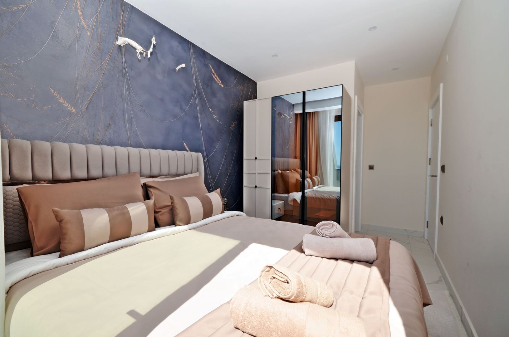 Möbliertes 2+1 Penthouse mit Meerblick in Avsallar, Alanya