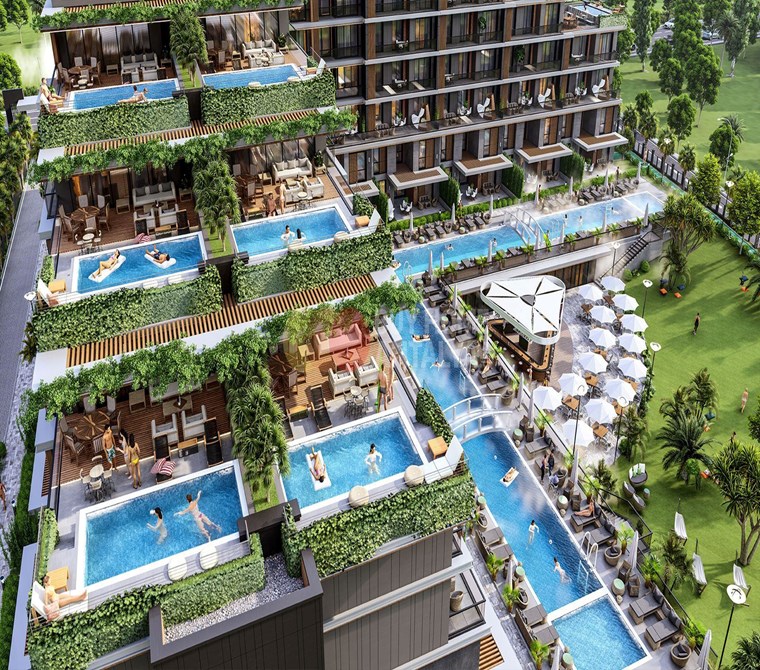 Luxury Apartments for Sale in a Hotel Concept Between Antalya Airport and the Famous Lara Beaches
