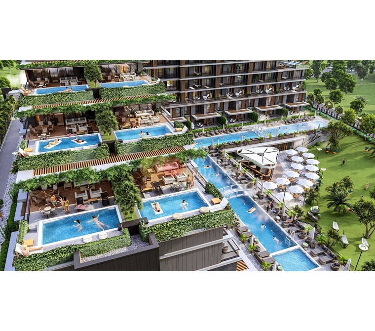 Luxury Apartments for Sale in a Hotel Concept Between Antalya Airport and the Famous Lara Beaches