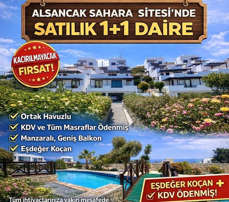 Satılık: Alsancak Sahara Sitesi'nde Muhteşem 1+1 Daire