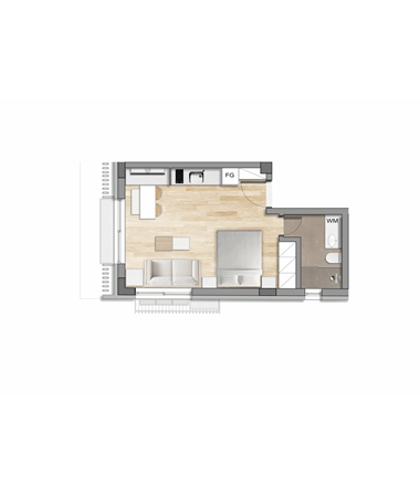 1+0 Apartment - Type 2