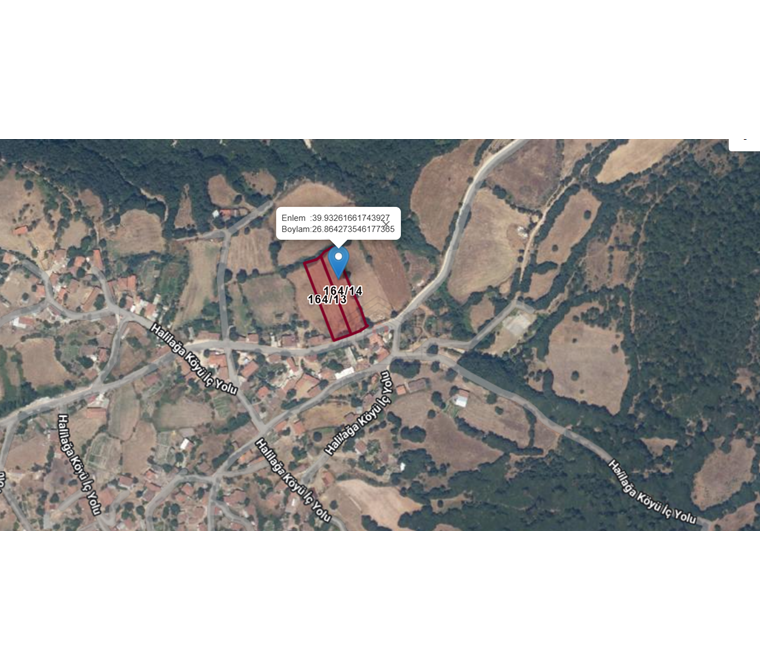 ÇANAKKALE ÇAN HALİLAĞA KÖYÜ'NDE KÖY İÇİ İMARLI, YOLA CEPHELİ SATILIK ARSALAR