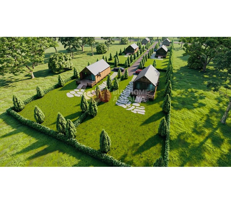 A Wonderful Detached Life in the Green Nature of Antalya, Loft Style Wooden Villas for Sale