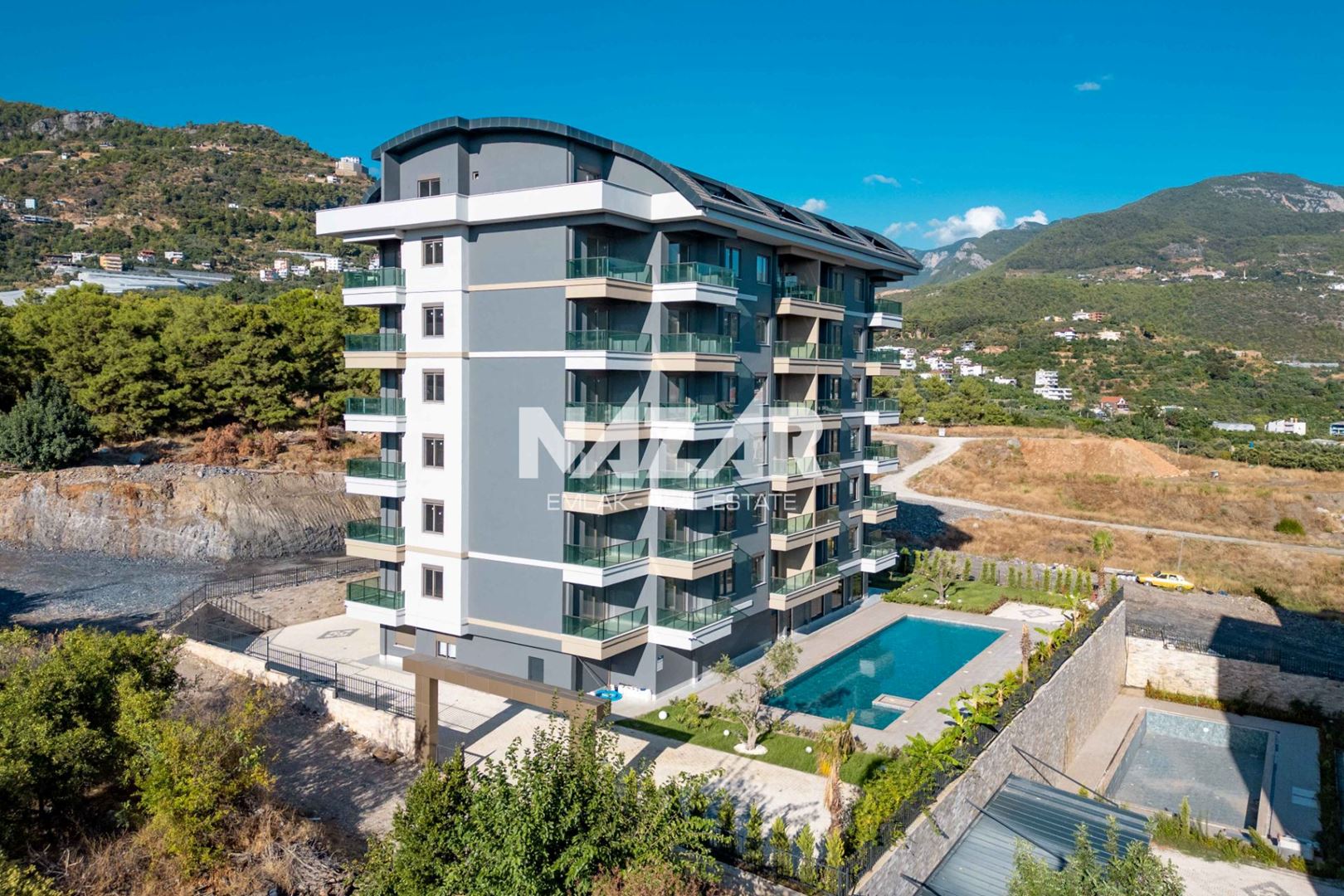 Alanya Çıplaklı’da Satılık Yeni 1+1 Daire 56 m2