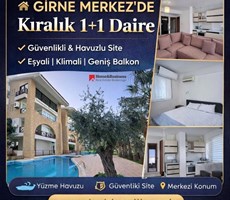  Girne Merkez’de Kiralık 1+1 Daire (Patalena Sitesi)