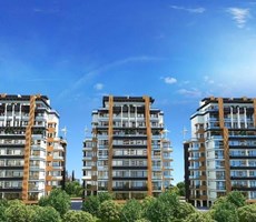 Girne Merkezde satılık türk malı daire deniz ve dağ manzaralı