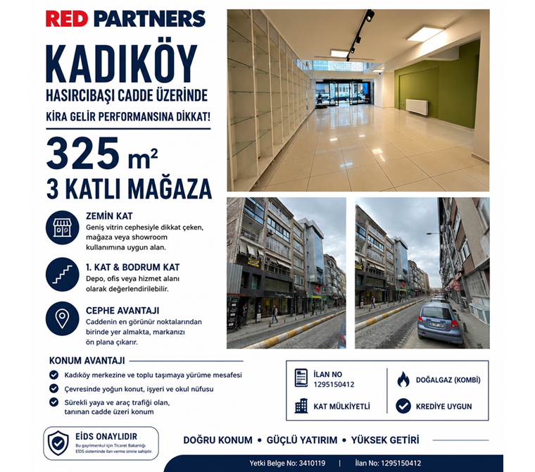 Hasırcıbaşı Caddesine 15mt cephe Kira gelir performansına dikkat