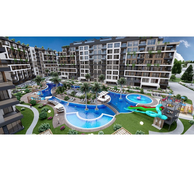 POYRAZ'DAN ANTALYA NEFES BAHÇE DE SATILIK 2+1 4.KAT DAİRE