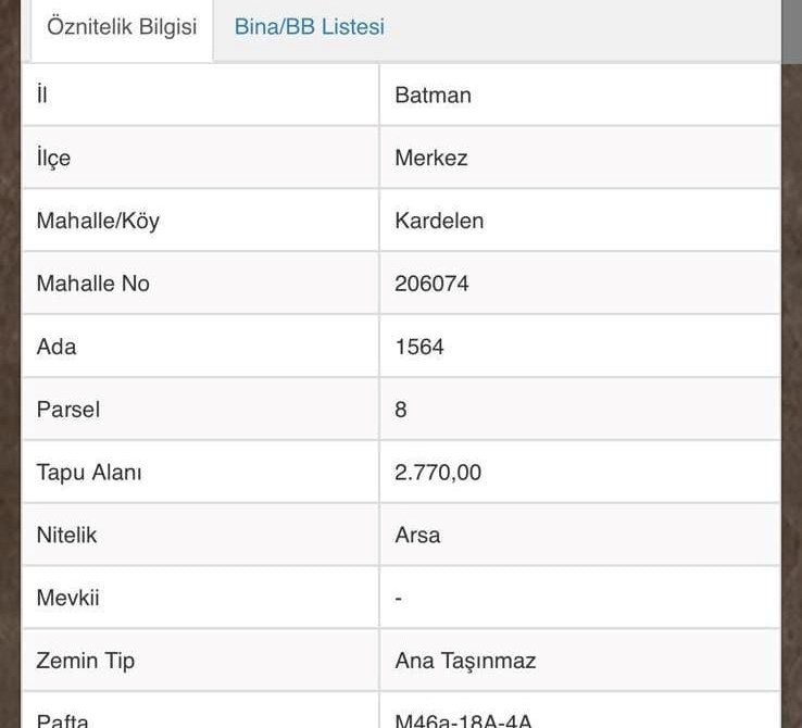 EMLAK 72'DEN KARDELEN MAHALLESİNDE SATILIK MÜSTAKİL ARSA
