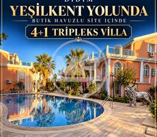 DİDİM'DE BUTİK HAVUZLU SİTE İÇİNDE 4+1 TRİPLEKS VİLLA