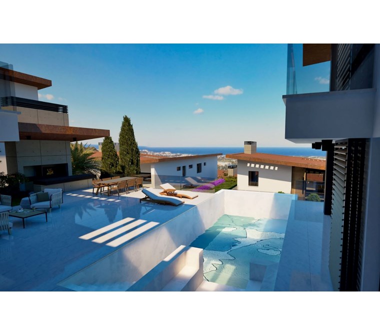 Girne’nin en eşsiz manzarasına sahip Zeytinlik bölgesinde 5+1 ve 9+2 lux villalar