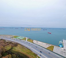 OTTOMARE DE PANAROMİK DENİZ MANZARALI ULTRA LÜKS EŞYALI 3+1