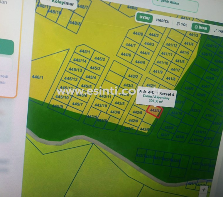 * ESİNTİ'DEN AYDIN DİDİM'DE SATILIK 309m² VİLLA İMARLI ARSA
