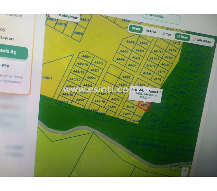 * ESİNTİ'DEN AYDIN DİDİM'DE SATILIK 309m² VİLLA İMARLI ARSA