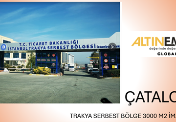 Çatalca Serbest Bölge'de 3055 m2 İmarlı Sanayi Arsası