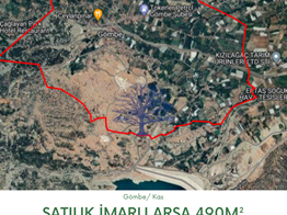 Kas Gömbe land for sale 490m² with building permisssion