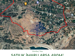 Kas Gömbe satılık imarlı arsa 490m²