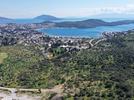 Bodrum Bitez'de ful deniz manzaralı satılık İMARLI ARSA