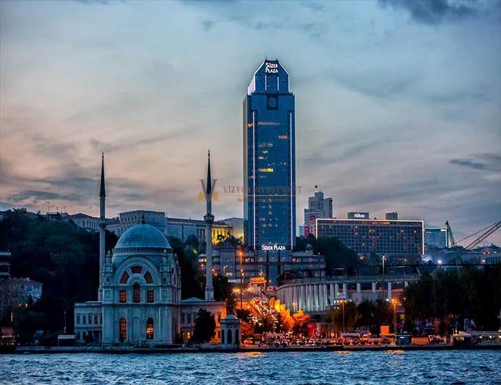 Süzer Plaza Ritz Carlton da Tarihi Ada Manzaralı 1+1 Daire