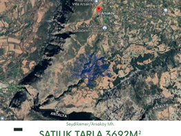 Seydikemer Arsaköy Mh. satılık arazi 3692m² Fethiye 45km müstakil tapu
