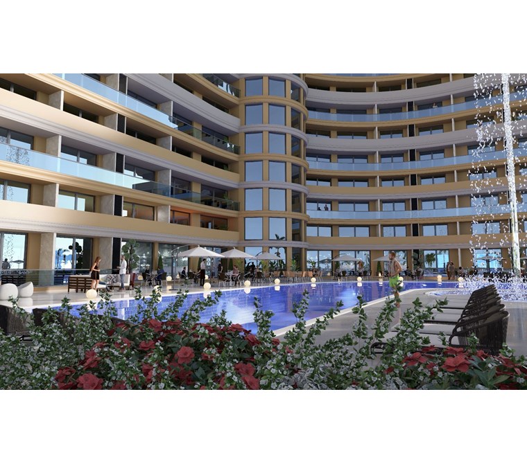 İskele Bellagio'da Denize Yakın Eşyalı 1+1 Satılık Daire