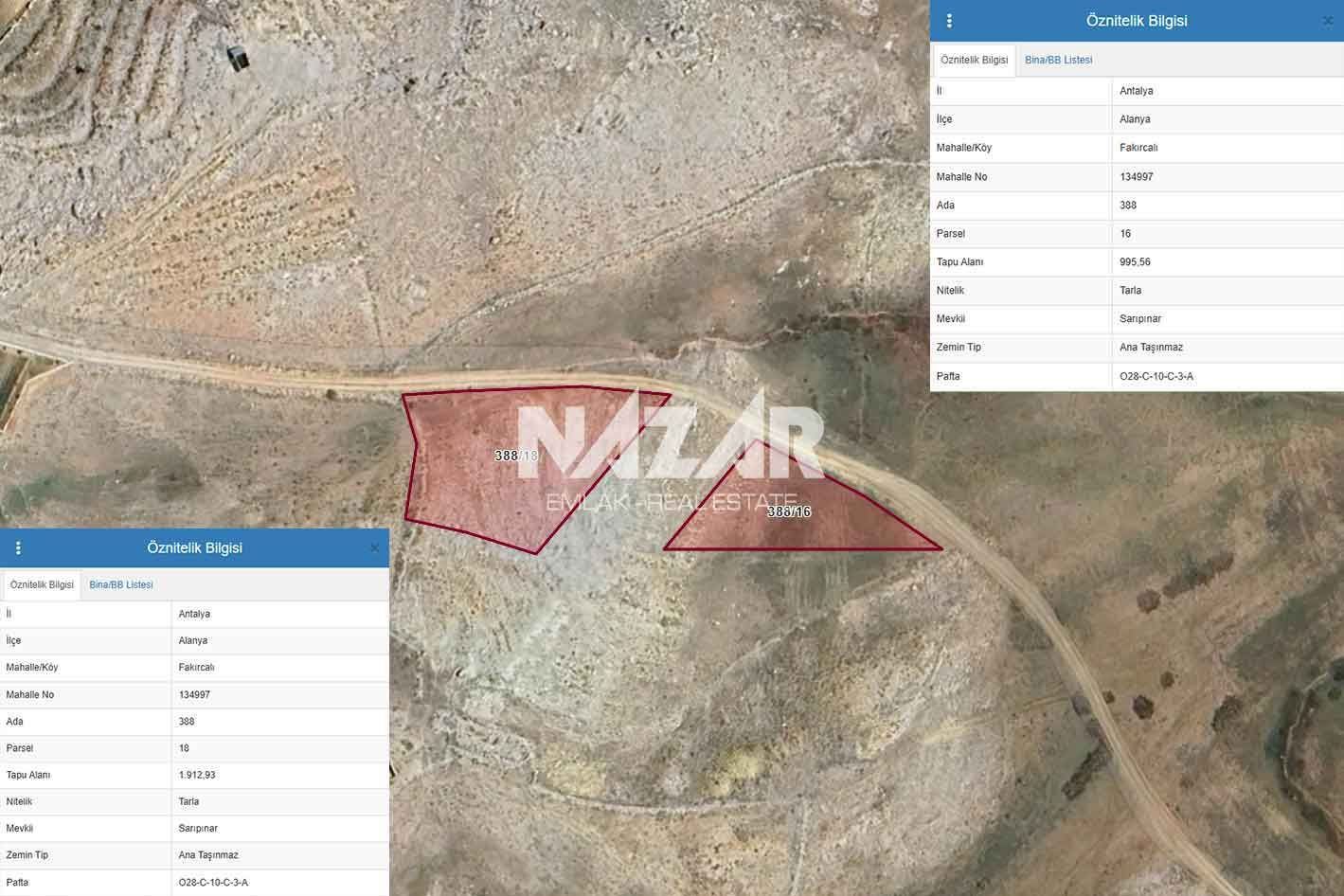 Alanya Fakırcalı Yaylası’nda 6.321 m2 Satılık 5 Parsel Tarla · 10